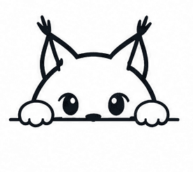 LYNXの白いヤマネコのキャラクター
